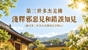 第三世多杰羌佛浅释邪恶见和错误知见