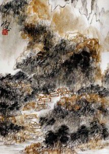 圖說：繪畫：國畫曲之深山---族人意盡。